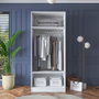 Hanah Home Armario Blanco con Puertas Recubiertas de Membrana